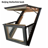 Ventana de Techo Moderna Impermeable de Aluminio para Ático, Convertible en Balcón, Ventilación para Baño o Loft