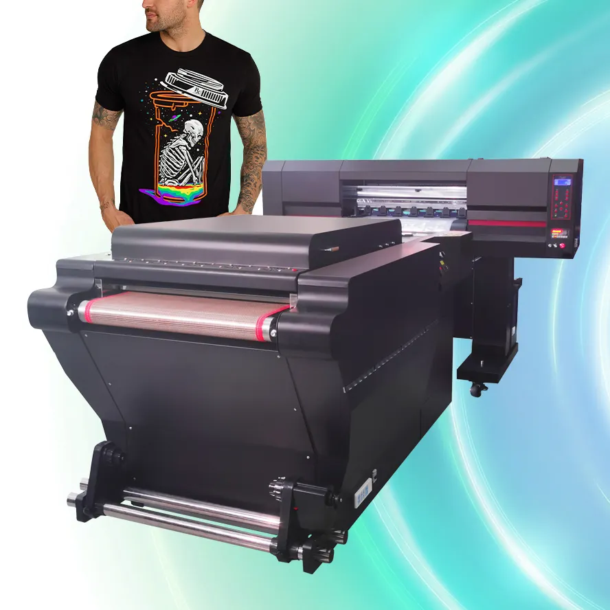 Dz 24 इंच का dtf प्रिंट ब्लैक टी-शर्ट प्रिंटर प्रिंटिंग मशीन परिधान डिजिटल बड़ी dtf मशीन