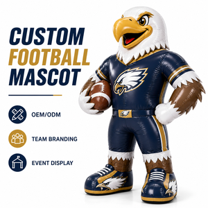 Mascotte sportive gonflable personnalisée en forme d'<span class=keywords><strong>aigle</strong></span> avec uniforme d'équipe de football, figurine gonflable pour stade, match, fête, spectacle, mascotte gonflable - Product Image 1