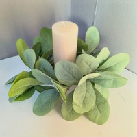 Couronne artificielle de Noël 25 cm, durable et écologique, pour bougies, décoration murale, de table ou de porte de placard – Meilleure vente