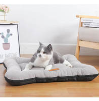 Canapé-lit pour chien en mousse et éponge pliable, écologique, luxueux, lavable, avec housse amovible, fond antidérapant, lit pour chat et chien en peluche