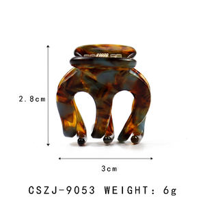 依依女3厘米黑色南瓜形醋酸爪夹小新韩版发饰定制批发 - Product Image 2