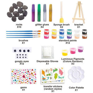 Juguete Educativo de Arte y Manualidades 2025, Piedras para Colorear y Pintar a Mano, Brillan en la Oscuridad, Regalo para Niños de 2 Años en Adelante - Product Image 3