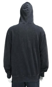 Sweat à capuche pour homme HG2703, coupe classique, doublure satinée, polyester/coton 330g, délavé à l'acide, brodé et imprimé sur mesure, avec strass, hiver - Product Image 5