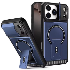 Di lusso armatura Flip fotocamera proteggere la ricarica Wireless custodia del telefono per <span class=keywords><strong>iPhone</strong></span> 17 Pro Max magnetico pieghevole <span class=keywords><strong>Cover</strong></span> - Product Image 3