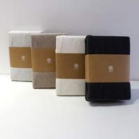 Ensemble de literie en jersey 100% coton ultra doux, sans plis, 140 g/m², tricoté, classique, écologique, drap-housse et housse de couette