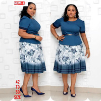 Nouvelle robe africaine en coton à manches courtes pour mamans, imprimée, col rond, évasée, mi-longue, grande taille 6XL, toutes saisons