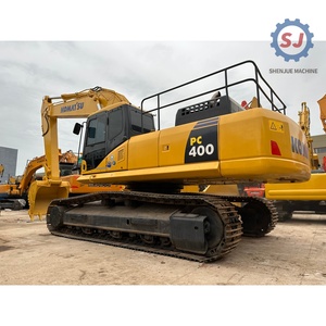 Excavatrice hydraulique Komatsu PC400 40t d'occasion du Japon - Moteur d'origine, faible nombre d'heures et bon état, en vente, prête à être expédiée - Product Image 2