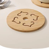 Tapis et sous-plats de cuisine en bambou personnalisés, antidérapants et anti-brûlure, avec isolation thermique pour casseroles et tables