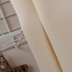 Tela de lana de punto para ropa deportiva, tejido elástico de 65% algodón, 30% bambú, 5% licra, Blanco personalizado, venta al por mayor - Product Image 5