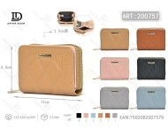 Women's 2 Fold Single Pull <b>Wallet</b> <b>Small</b> Microfiber Synthetic Leather Minimalist Style All Seasons - Product Image 1