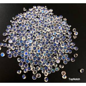 Pierre précieuse de qualité AAA, pierre de lune arc-en-ciel naturelle de 3,5 mm, 0,195 ct, taille ronde brillante, remplie de fractures, pour bijoux - Product Image 4