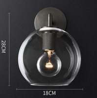 Lampe murale de couloir de style européen, résistante à l'humidité, luminaire d'intérieur de luxe, lampe murale en verre