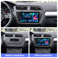 Meihua 10 pouces OLED Android AUTO GPS tableau de bord stéréo pour lecteur DVD CarPlay DSP pour VOLKSWAGEN Tiguan L 2017-2024 VW intégré