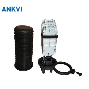 Caja de empalme de domo PP IP68 para exteriores XRT-012 con termoencogimiento, 1 entrada y 6 salidas, bandeja de empalme de 24 núcleos, capacidad de 12-144 núcleos para FTTH FTTx - Product Image 2