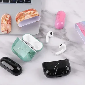 Étui de protection rigide en PC, motif <span class=keywords><strong>marbre</strong></span>, résistant aux chocs et à l'eau, pour écouteurs USB-C de 2e/3e génération - Product Image 6
