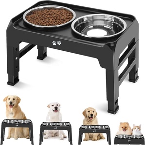 Sturdy Elevated Pet <b>Bowl</b> <b>Stand</b> with 2 Thick 50oz Stainless Steel <b>Bowls</b> for Medium Large <b>Dogs</b> - Product Image 6