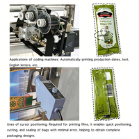 Ensacheuse électrique entièrement automatique 10-1000 ml avec codeur à ruban pour scellage arrière, pour film/feuille alimentaire, date de production haute précision