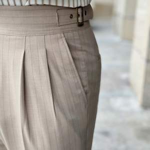 Nuevos pantalones de vestir antiarrugas transpirables no tejidos ecológicos de pierna recta media para hombres, venta al por mayor, pantalones informales elegantes ajustados británicos - Product Image 4