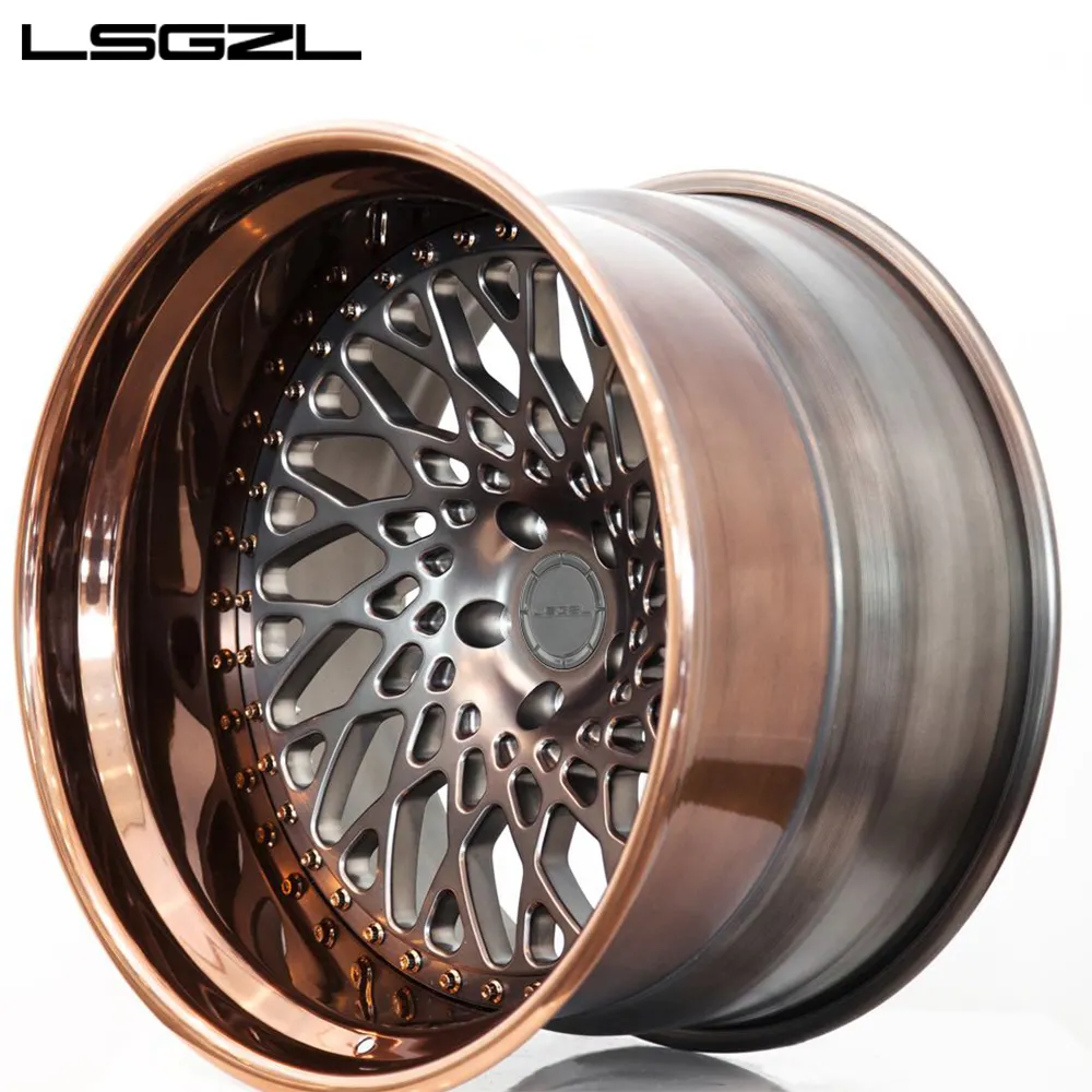 LSGZL Big Lip Forged Wheels Aluminum Deep Concave Wheels 18 19 0 21 22 26 Inch wheel For 5X114.3 5X130 6X139.7 Modify Cars