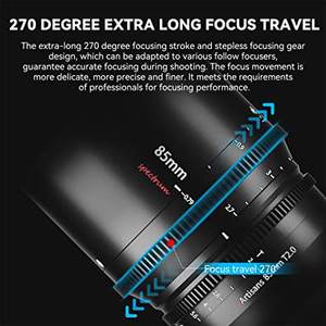 <span class=keywords><strong>7</strong></span> artesanos fotoeléctrico 85mm T2.0 Spectrum Prime Cine lente gran apertura para Lei Ca L Sony E <span class=keywords><strong>Canon</strong></span> <span class=keywords><strong>R</strong></span> Nikon Z montaje lente de cine - Product Image 6