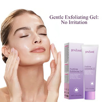 Gel exfoliant éclaircissant et purifiant pour le visage à l'aloe vera, doux, nettoyant en profondeur, avec niacinamide et panthénol, pour une peau rafraîchie et lisse