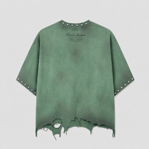 เสื้อยืดครอปพิมพ์ลายกราฟิกสไตล์โกธิค วินเทจ ลุคทำเก่า ผ้าฝ้าย 100% หนานุ่ม สตรีทแวร์ สำหรับผู้ชาย ขายส่ง - Product Image 2
