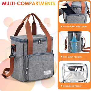 Herbruikbare Lunchbox Tas Verdikte Bento Draagbare Lunchtas Groothandel Studenten Isolatie Outdoor Reizen Koeltassen - Product Image 2