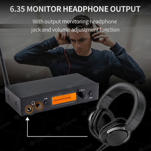 Clavax CLIEM-IEM1200 Professional <strong>Wireless</strong> In-Ear in Ear Monitor <strong>System</strong> Inalambricos Monitor for Stage Singing Studio Rehearsal - Product Image 5