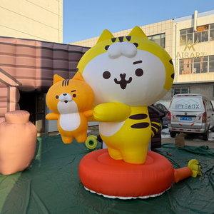 Arco Inflable de 3m de Altura con Diseño de Tigre de Dibujos Animados al Estilo <span class=keywords><strong>Izakaya</strong></span> Japonés, Combinación Mahjong - Product Image 1