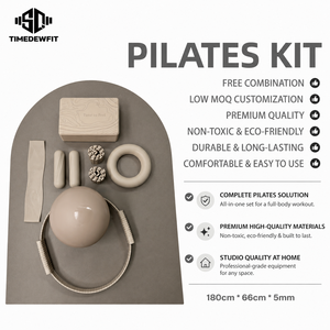 Kit de Yoga et Pilates Personnalisé : <span class=keywords><strong>Barre</strong></span> de Musculation, Tapis, Haltères en Silicone Pliables, Lestes de Cheville Ajustables, Ballon de Yoga Écologique Sans PVC - Product Image 1