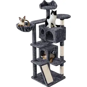 制造剑麻猫树实心塔猫爬架和带床的猫抓柱