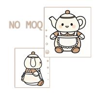 Adorable poupée en peluche douce en forme de théière de dessin animé, sans quantité minimale de commande, jouet en peluche mignon de personnage de dessin animé