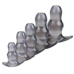 Atacado estimulação da próstata dos homens-Plug anal oco de silicone macio, brinquedo sexual para mulheres e homens, massageador de próstata, plugue anal, estimulador expansível