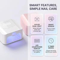 Nouvelle Lampe à Ongles Professionnelle 2-en-1 à Double Couche 2026 pour Séchage d'un Seul Doigt et de Toute la Main, Idéale pour Salons de Manucure JS01