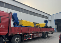 Pompe à mortier semi-sèche Minle ML837 à moteur diesel, trémie 5 m³/h, machine à plâtrer haute efficacité, portée verticale 150 m pour la construction