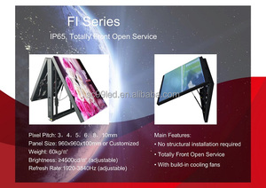 Pantalla LED Impermeable <span class=keywords><strong>de</strong></span> Doble Cara para Publicidad Exterior, Letrero <span class=keywords><strong>de</strong></span> Video Wall LED P4 con Apertura Frontal para Mantenimiento - Product Image 2