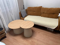 Ensemble de 2 Tables Basses Rondes Modernes en Bois pour Salon – Vente en Gros