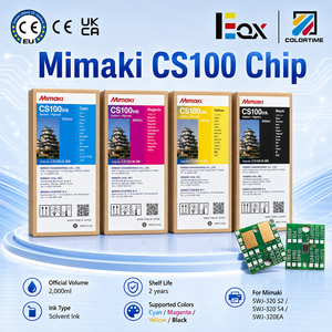 Chip de Impresora CS100 Compatible con Mimaki SWJ 320 S2, SWJ 320 S4, SWJ 320EA, Suministros de Impresión con Tinta Solvente de 2000 ml, Suministro de Tinta Estable - Product Image 2