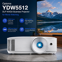Proyector Empresarial Optoma YDW5512 DLP WXGA de 3800 Lúmenes para Ver Películas con 12000 Horas de Vida Útil de la Lámpara y Tecnología de Pantalla DLP