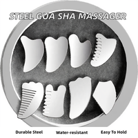 Outil facial Gua Sha en acier inoxydable pour le visage et le cou, imperméable, équipement de beauté multifonctionnel