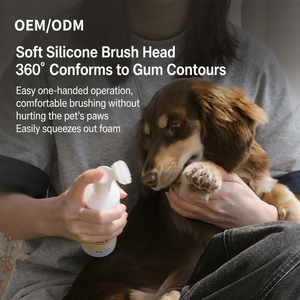 Mousse nettoyante pour pattes de chat et de chien, shampoing sans rinçage pour animaux de compagnie avec brosse, mousse nettoyante personnalisée pour pattes d'animaux - Product Image 2