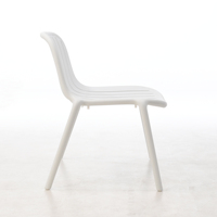 Chaises de jardin d'extérieur en plastique de style moderne, chaises design occasionnelles en matériau PP