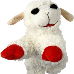Soft Lamb Chop <b>Plush</b> Dog Toy with Squeaker, Cute Stuffed Animal Chew Toy for Small Medium Dogs - Durable Pet Puppy Toys for Play - Product Image 5