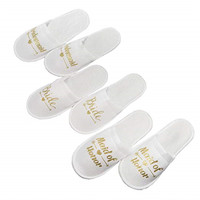 Chaussons doux pour l'équipe de la mariée, cadeau de décoration pour la fête prénuptiale, chaussures pour la décoration de la fête des demoiselles d'honneur