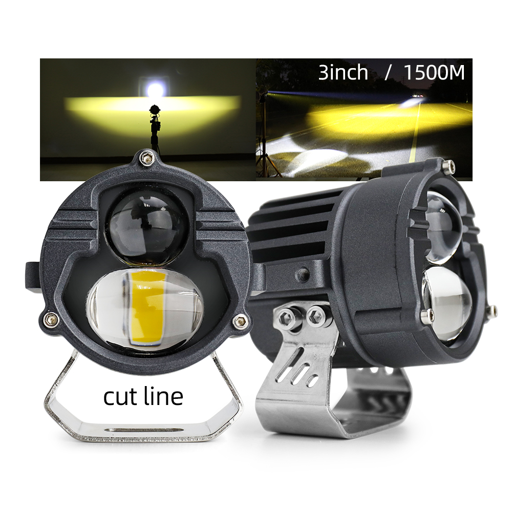 Грузовик ATV мотоцикла автомобиля светодиодные вспомогательные огни LED накладки 3 дюйма 40 Вт точечный луч белого и желтого цвета для вождения стручки Противотуманные фары дальнего света