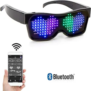 Glow In The Dark Light Up Led Vizier Volwassen Led Party Bril Bluetooth Zonnebril Met Led