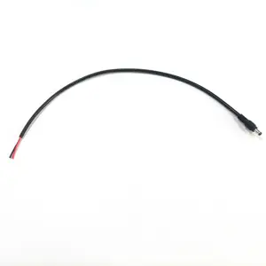DC5525ตรง5.5x2.5มม. ปลั๊กตัวผู้แจ็ค DC สายต่อพ่<span class=keywords><strong>ว</strong></span>ง1เมตร16AWG สีดำ - Product Image 1