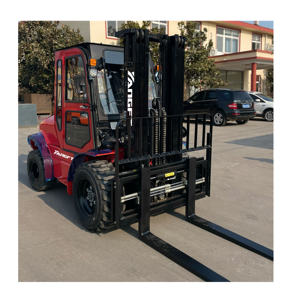 מחיר המפעל qingdao yangft 2.5t כדי 4t 4wd <span class=keywords><strong>f</strong></span> סדרה שטח קשה שטח דיזל מלגזה 3m 4.5 מ להרים נושאת גובה נושאת plc - Product Image 2