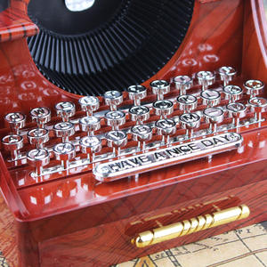 Caja de música de madera retro Para máquina de escribir, decoración para el hogar y la Oficina, regalo de cumpleaños, regalo creativo - Product Image 4